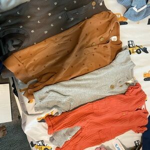 Assorted Baby Rompers in Earth Tones